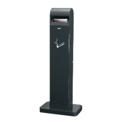 748020: Staande asbak met voet - 12,5 l - GRIJS