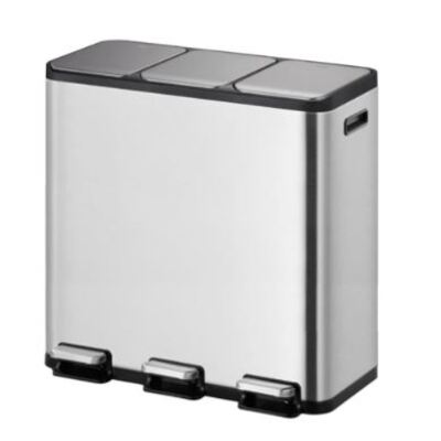 750453: Bomabin Collect Trio - 3 x 15 l - mat RVS