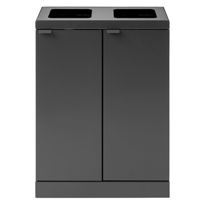 750472: Bomabin Select Bica - 2 x 45 l - ANTHRACITE - ouvert/ouvert